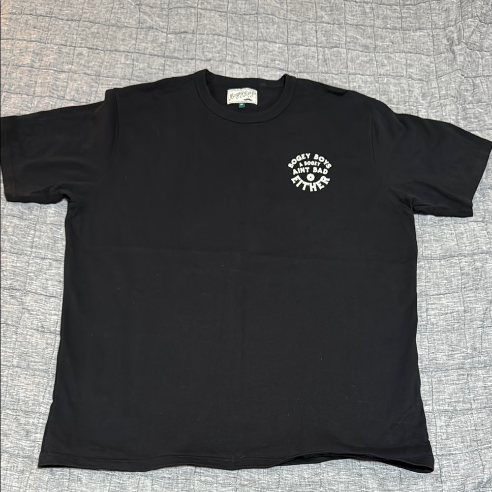 Bogey Boys Black Short Sleeve Tee with Crew Neck and Small Logo